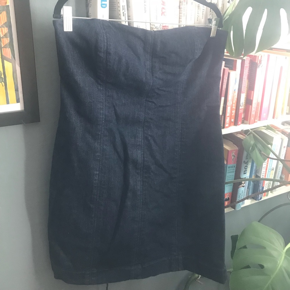Joe’s denim stretch strapless dress